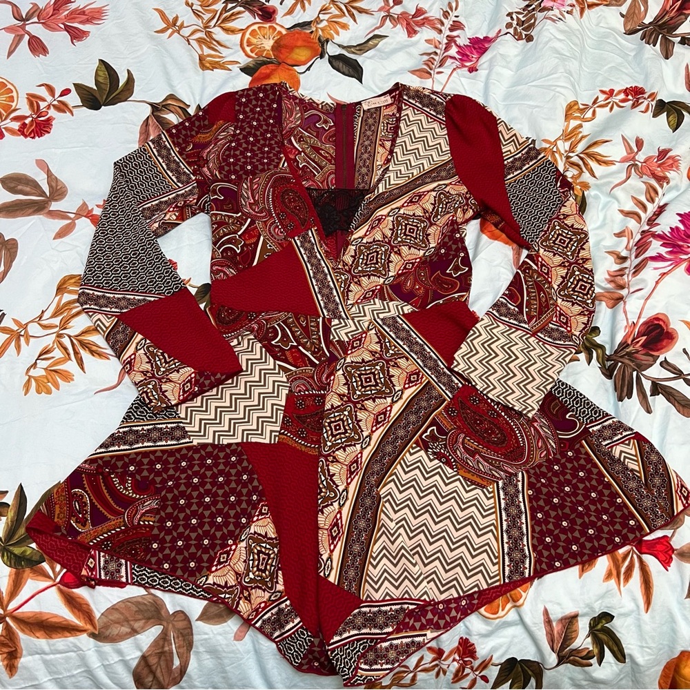 Burgundy Romper - US 4